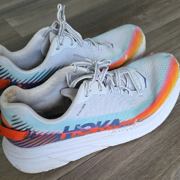 Hoka White and Multicolor Athletic Shoes - Picture 3 of 10